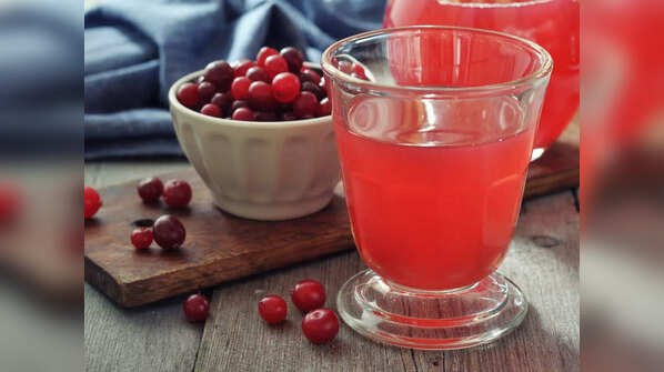 Cranberry juice can also help