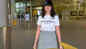 Divya Khosla Kumar wears a simple yet elegant white tee paring with a grey skirt, gets spotted at the airport