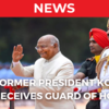 Article image for: Former President Ram Nath Kovind receives Tri-Services Guard of Honour