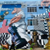 Mascot of the 44th Chess Olympiad painted