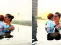 Lovely pictures of Neha Dhupia chilling with her little son in a pool will surely make your day