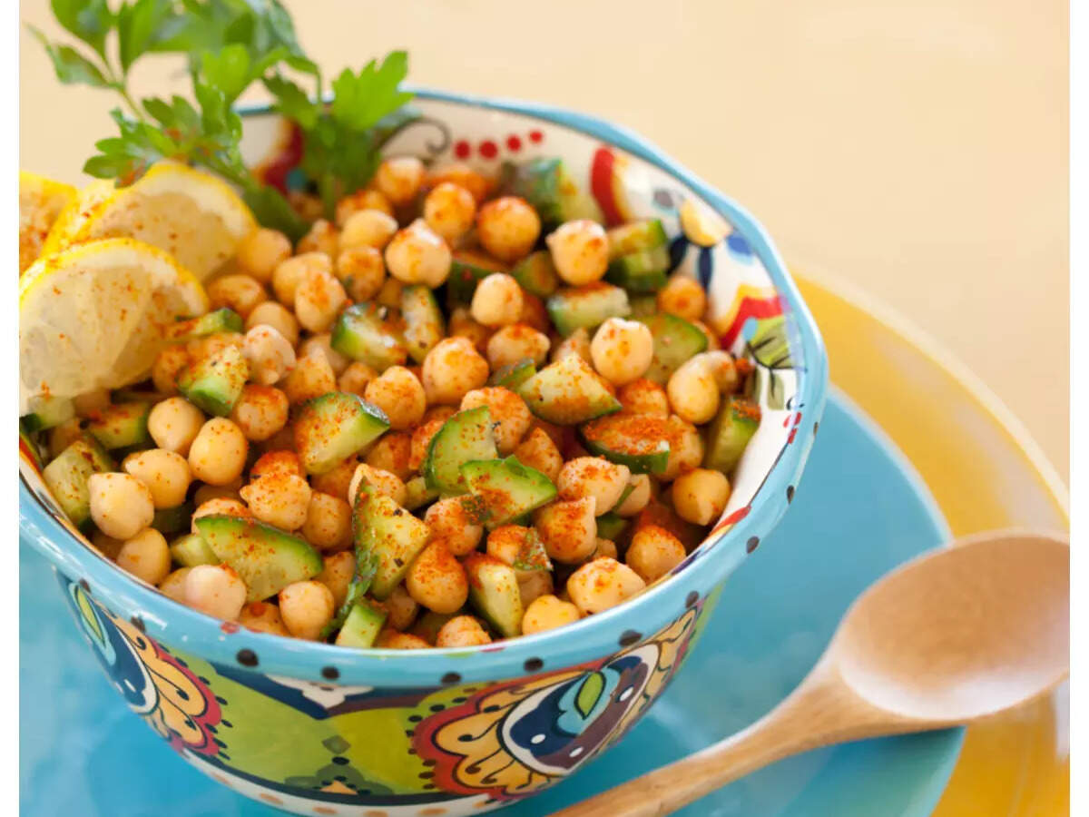 Cucumber Chickpea Salad Recipe: How to make Cucumber Chickpea Salad at Home - Times Food