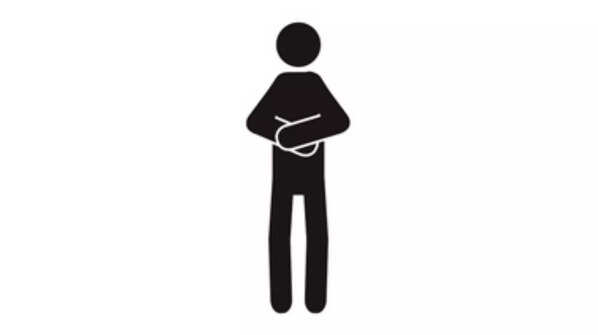 Standing cross legged