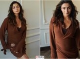 Alia Bhatt flaunts her baby bump in a chic brown wrap dress, radiates pregnancy glow in these pictures