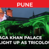 Article image for: Pune: Aga Khan Palace lit with tricoloured LEDs ahead of 75th Independence Day