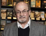 Pictures of renowned author Salman Rushdie who was attacked on the lecture stage in New York