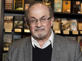 Pictures of renowned author Salman Rushdie who was attacked on the lecture stage in New York