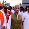 Article image for: Har Ghar Tiranga: EAM Jaishankar partakes in ‘<i class="tbold">prabhat pheri</i>’ in Karnataka