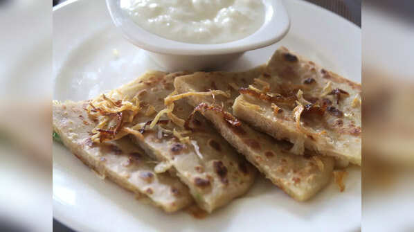 Keto cheese onion paratha