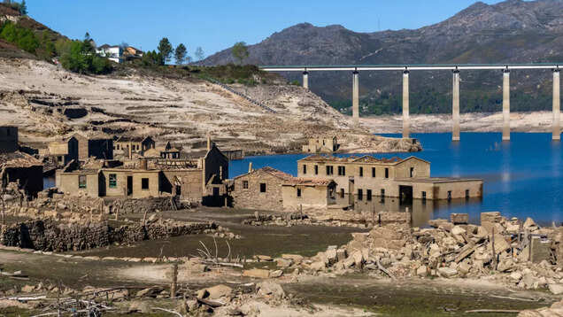 Europe drought reveals old sunken ships, villages, and hunger stones