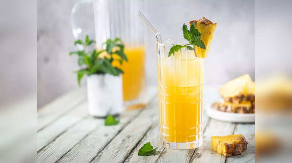 Pineapple drink with cinnamon
