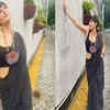 Saree with some glam baubles