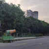 Anti-smog guns installed near the demolition site