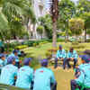Security guards of Emerald Court in Parsvnath Prestige club