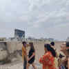Residents started coming on the terrace to see the demolition