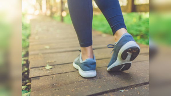 Do not lean forward while walking