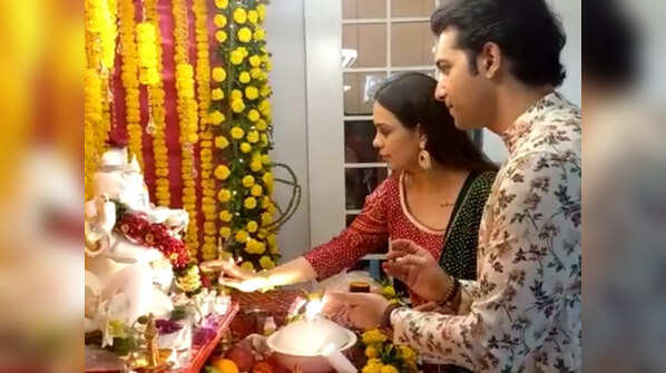 Sharad Malhotra and wife Ripci Bhatia