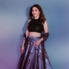 Madhuri comes on stage with Ganpati Bappa