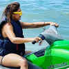 Indulging in water sports