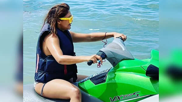 Indulging in water sports