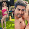 Rocking a pink monokini