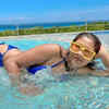 Chilling in the pool