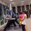 Ziana visits papa's gym with mommy