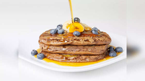 Banana oat pancakes