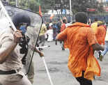BJP protest in Kolkata turns violent; see pics
