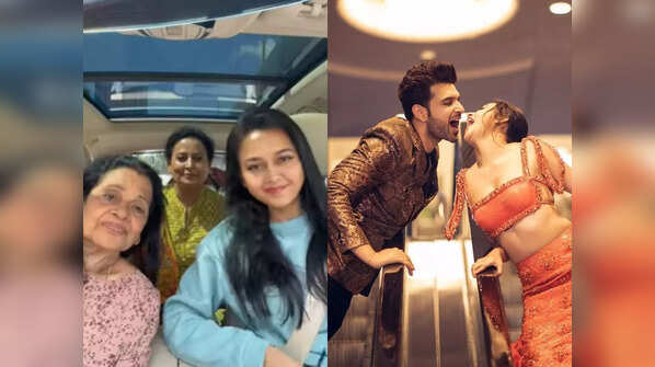 Tejasswi chilling with her mom and Karan’s mom