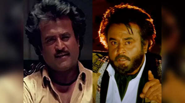 Rajinikanth in Thalapathi and Baashha