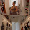 Inside her walk-in closet