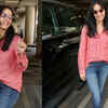Article image for: Shraddha Kapoor in pink shirt with jeans aces casual style, completes her look with black goggles