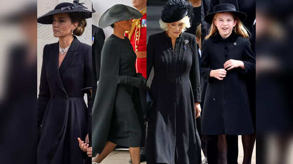 What the royal family wore for the sombre event