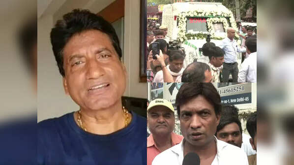 Raju Srivastava cremated; Sunil Pal, Ahsaan Qureshi and Surendra Sharma attend comedian's last rites