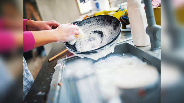 The bubbles in dishwashing liquid