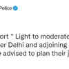 Delhi Traffic Police issue advisory for commuters