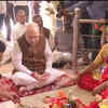 Union home minister Amit Shah offers prayers at a temple in Kishanganj