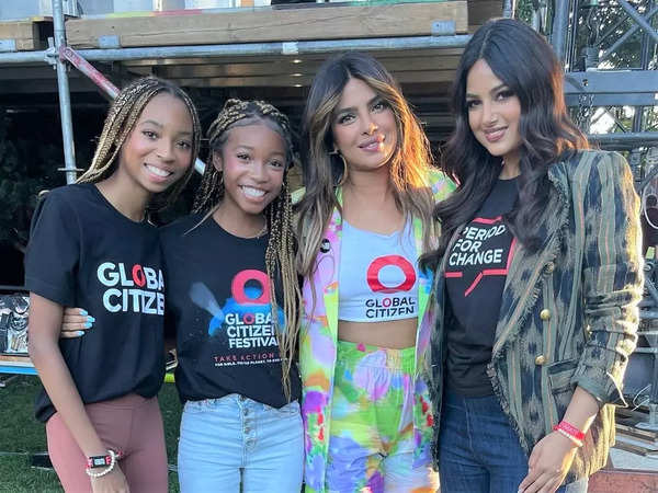 Harnaaz Kaur Sandhu announced her campaign 'Period for Change' at Global  Citizen Festival 2022, met with her inspiration Priyanka Chopra