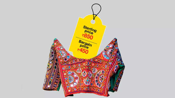 Mirror work cholis are a Navratri fave