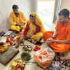 Article image for: Bihar: Establishment of Kalash at Rabri residence on Shardiya Navratri, <i class="tbold">tej pratap</i> immersed in the devotion of Maa Durga.