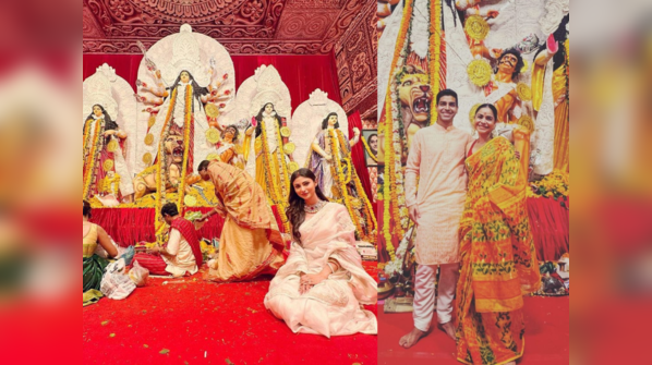 Mouni Roy, Sumona Chakraborty and other Bengali beauties are winning hearts with their Durga Puja Pandal visits