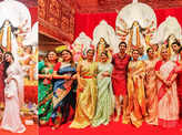 From Ranbir Kapoor, Mouni Roy, Kajol to Jaya Bachchan, stars turn up in their traditional best to visit Durga Puja pandal