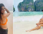 `Wink girl` Priya Prakash Varrier turns mermaid in a blue bikini, vacays in style in Thailand