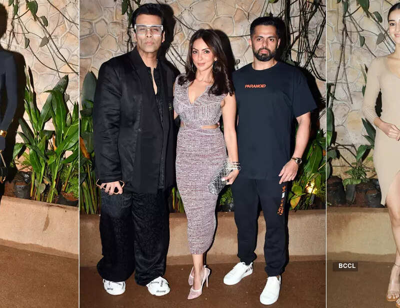 Ananya Panday, Esha Gupta, Shanaya Kapoor and others arrive in stylish outfits for Bunty Sajdeh's birthday party