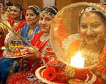 Women celebrate Karwa Chauth with much gusto and fervour; see pictures