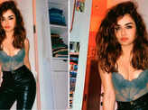 Avneet Kaur sets hearts racing in a lacy bralette and high-waisted jeans