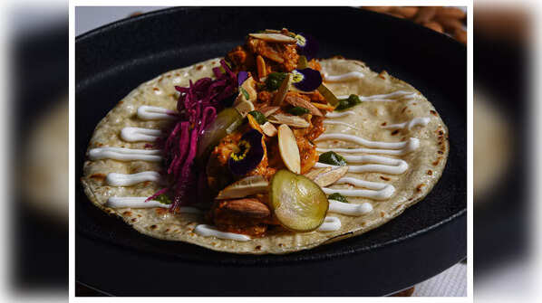 Chicken Almond Pulka Taco