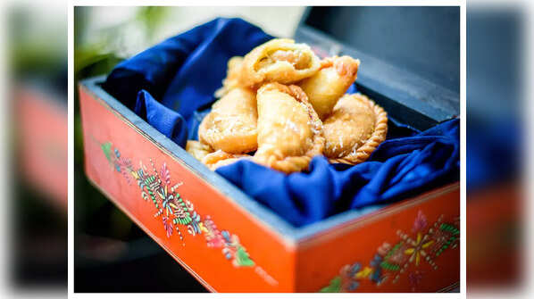 Almond and White Chocolate Gujiya