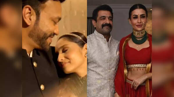 From Ankita Lokhande-Vicky Jain to Pavitra Punia-Eijaz Khan: TV celebs extend their Diwali wishes in vibrant festive wear